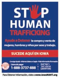 Stop Human Trafficking Flyer - Spanish
