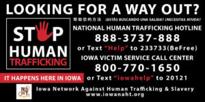 Iowa Human Trafficking Rescue Stickers